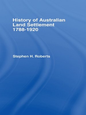 cover image of History of Australian Land Settlement